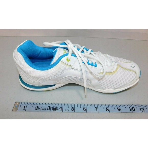 Ryka Transitions by Kelly Ripa, white, blue & green sneakers, woman's size 10 - Picture 7 of 8